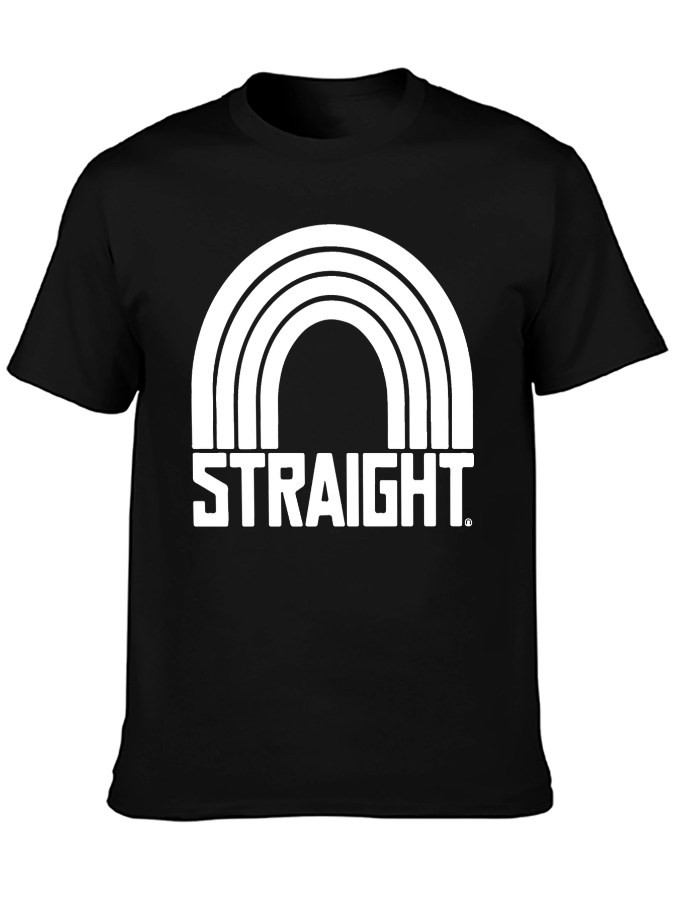 Straight Rainbow Graphic Tee - Bold Statement T-Shirt