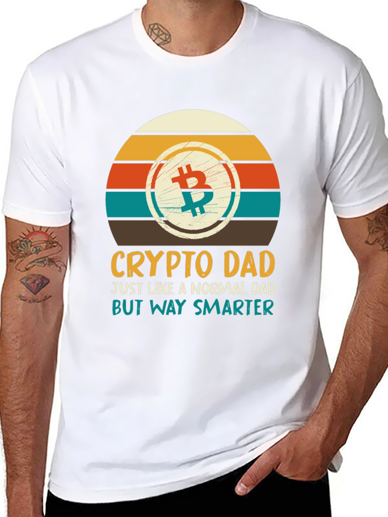 Crypto Dad T-Shirt - Bitcoin Graphic Tee