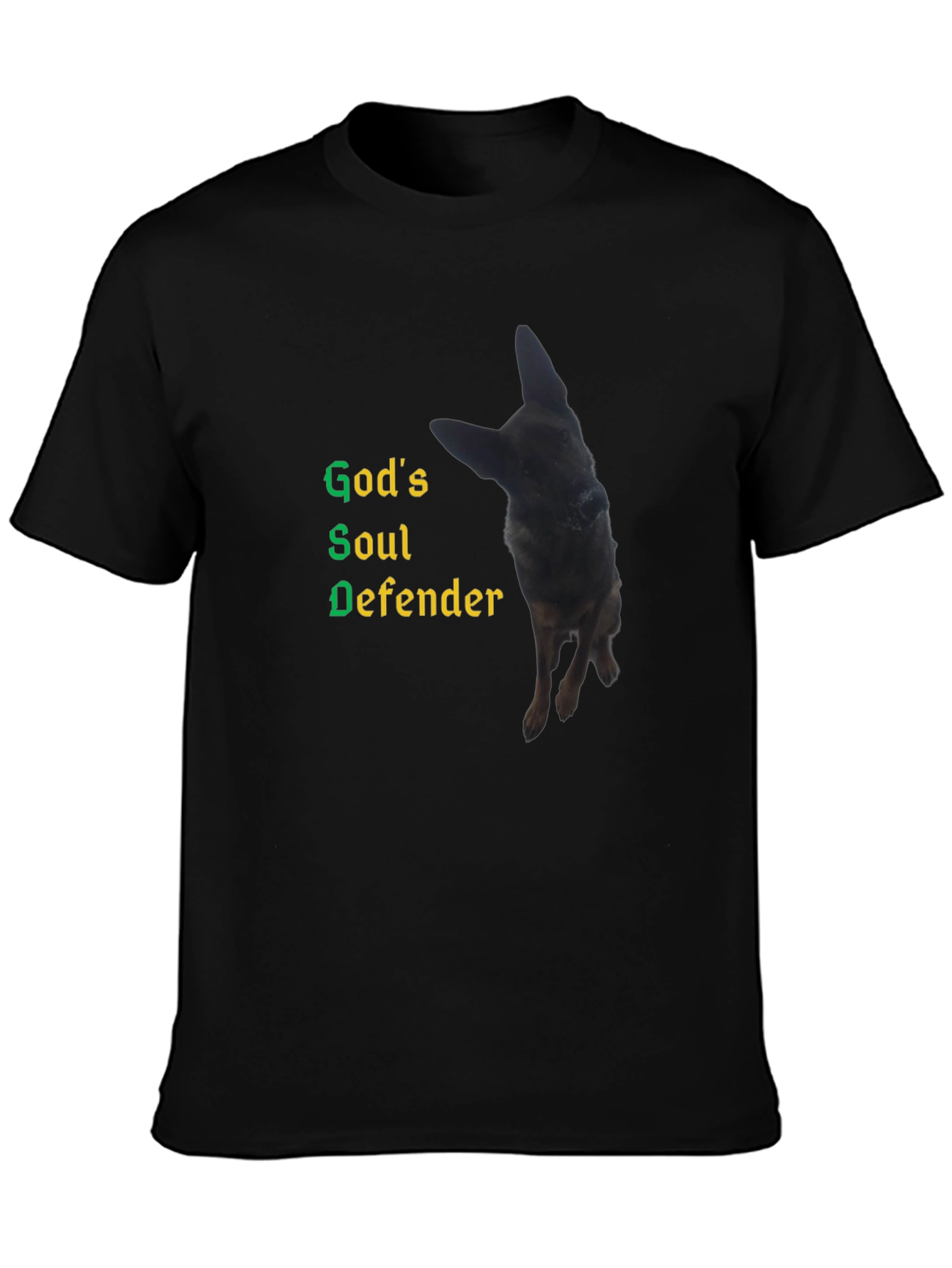 Gods Soul Defender German Shepherd Dog T-Shirt
