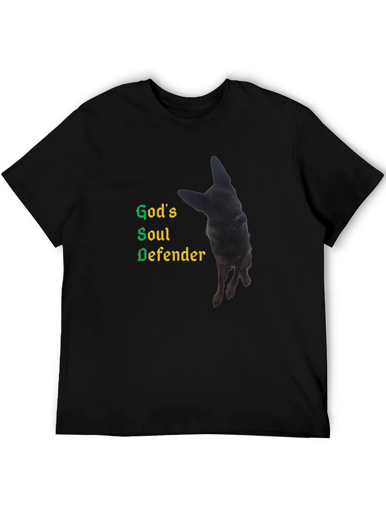 Gods Soul Defender German Shepherd Dog T-Shirt
