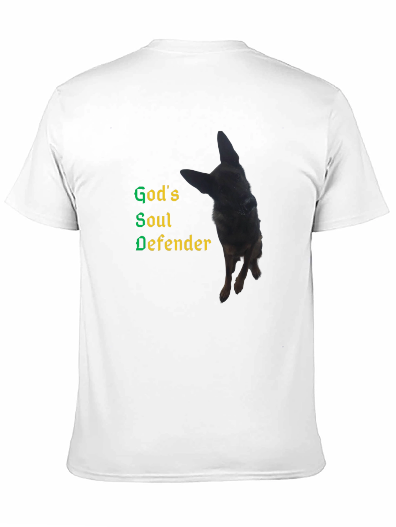 Gods Soul Defender German Shepherd Dog T-Shirt