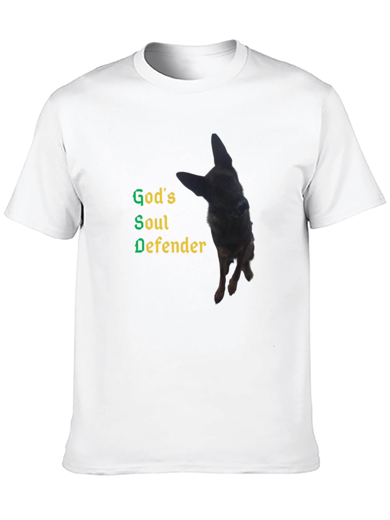 Gods Soul Defender German Shepherd Dog T-Shirt