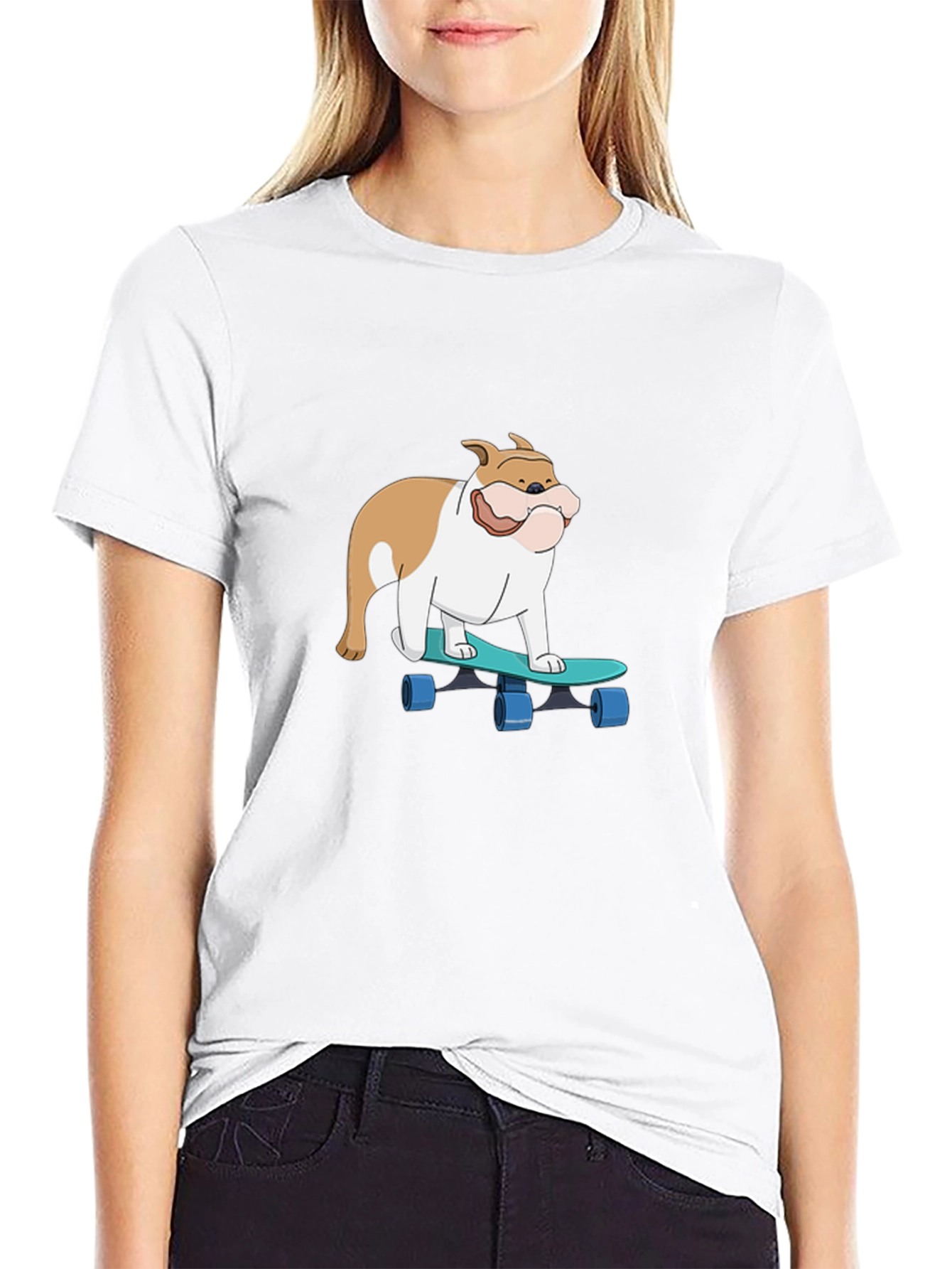 Bulldog Skateboard Graphic Tee - Unisex