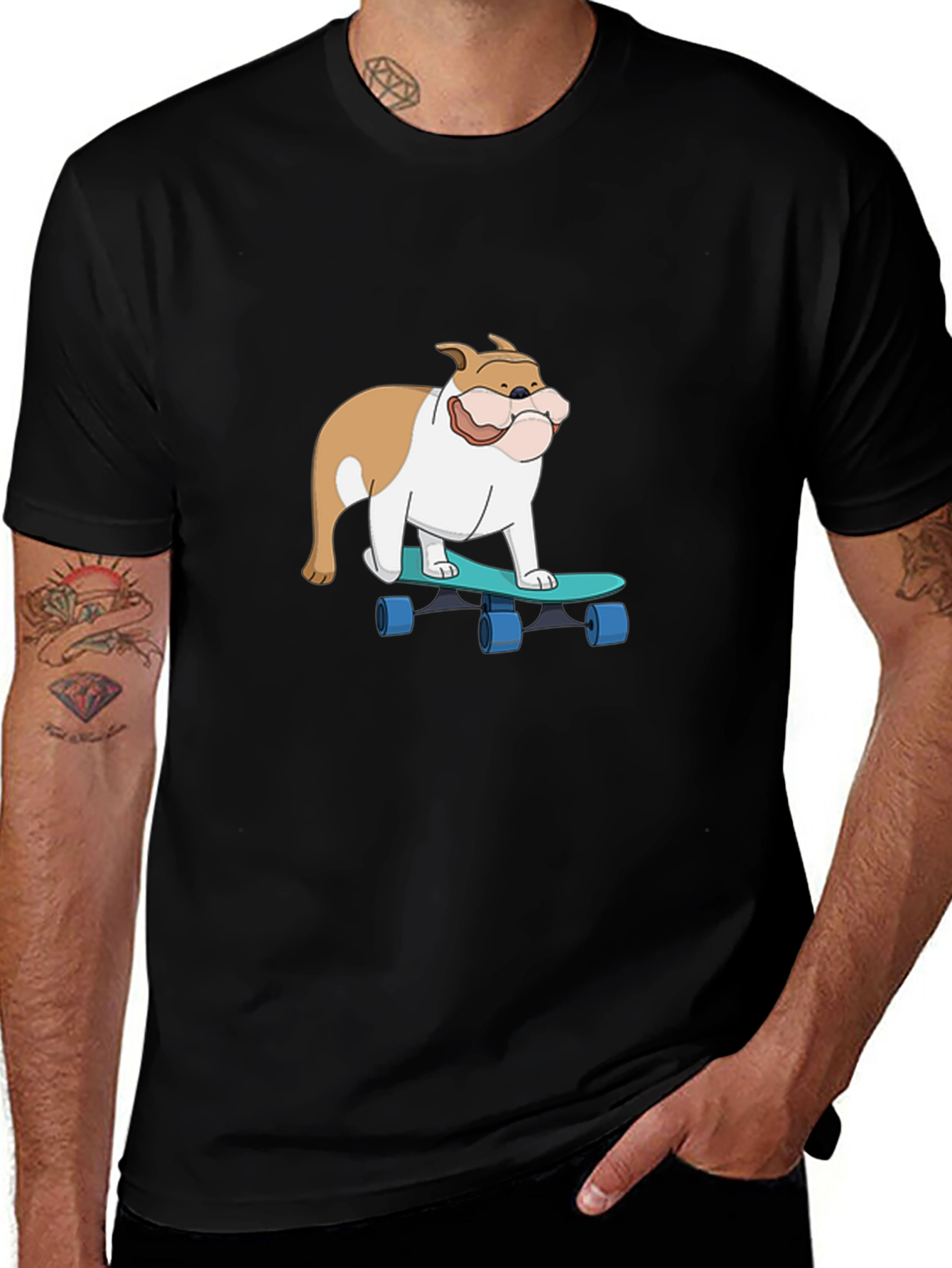 Bulldog Skateboard Graphic Tee - Unisex