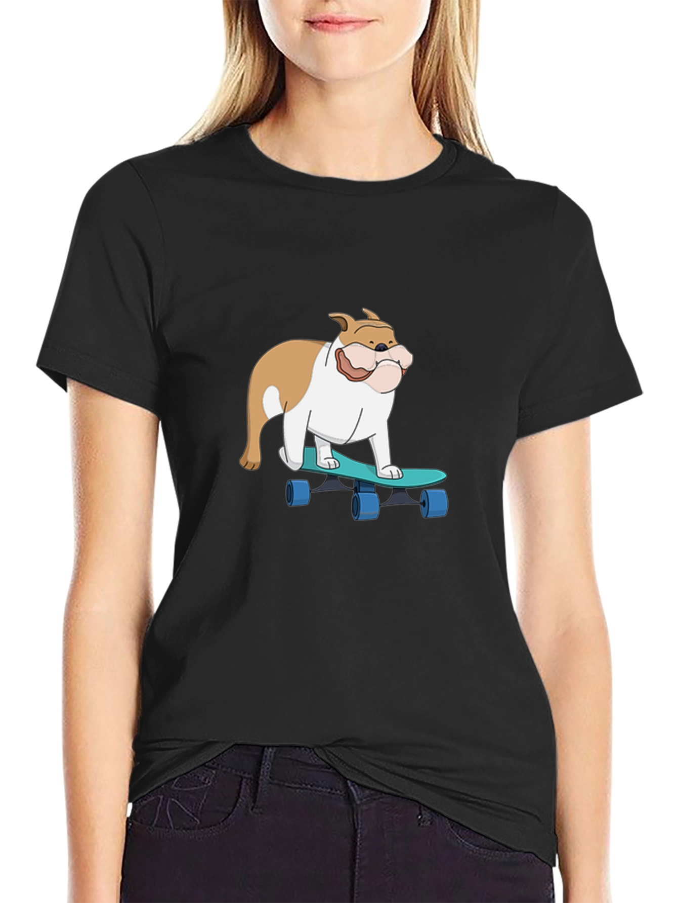 Bulldog Skateboard Graphic Tee - Unisex
