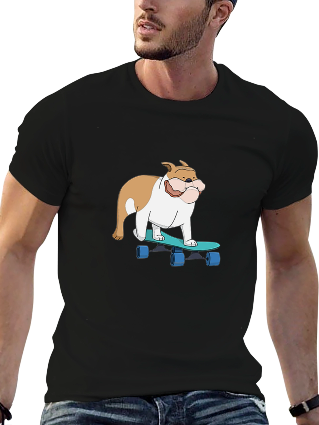 Bulldog Skateboard Graphic Tee - Unisex