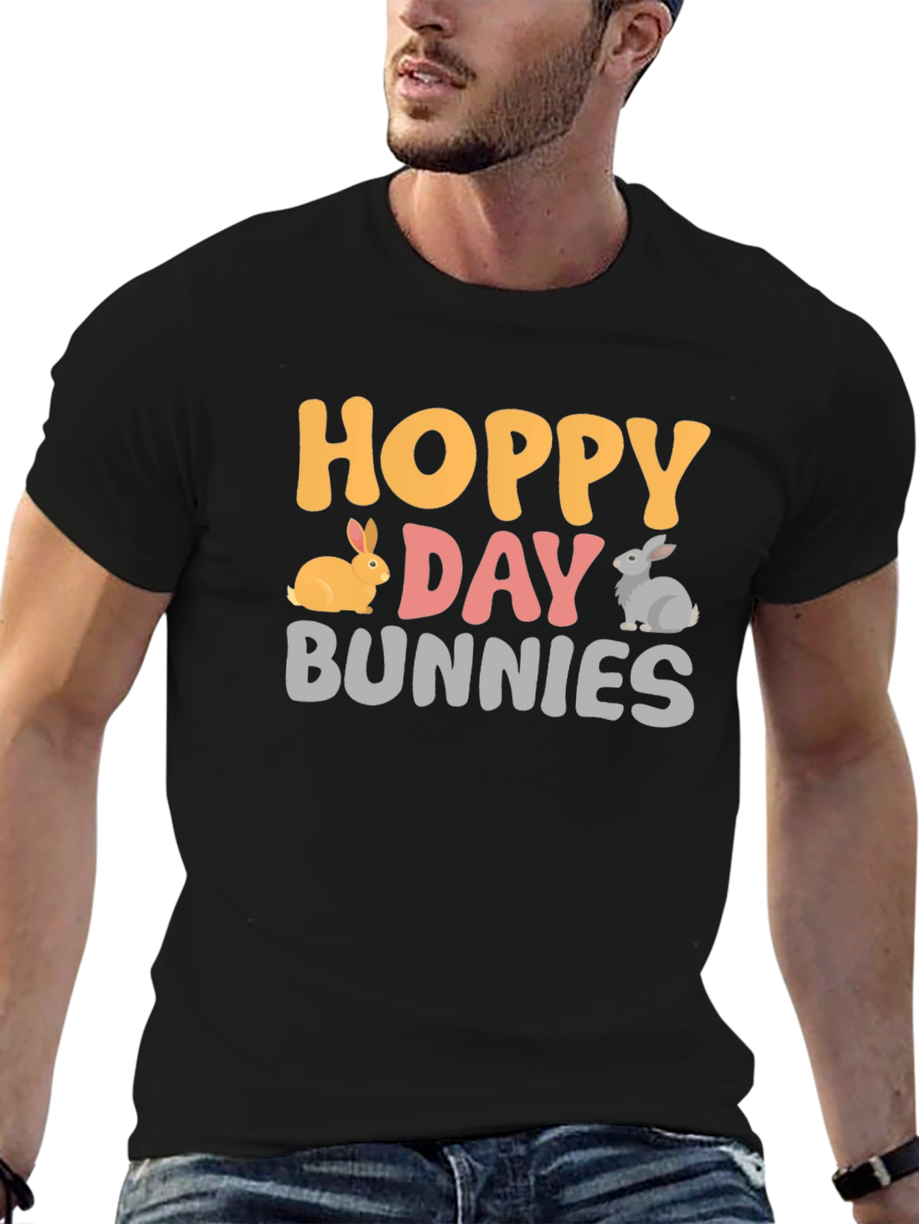 Hoppy Day Bunnies Graphic Tee - Easter Shirt