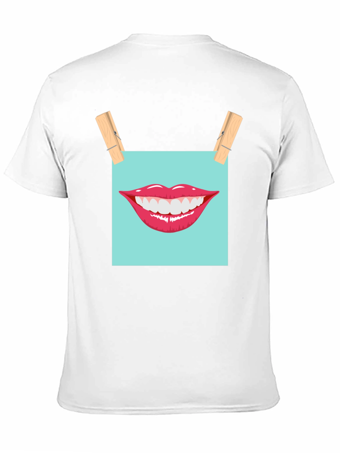 Smiling Lips Graphic T-Shirt - Casual Wear