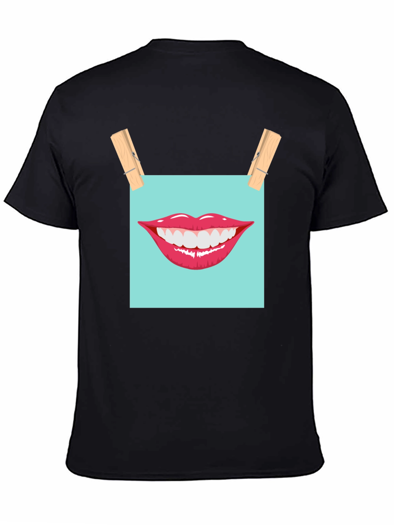 Smiling Lips Graphic T-Shirt - Casual Wear