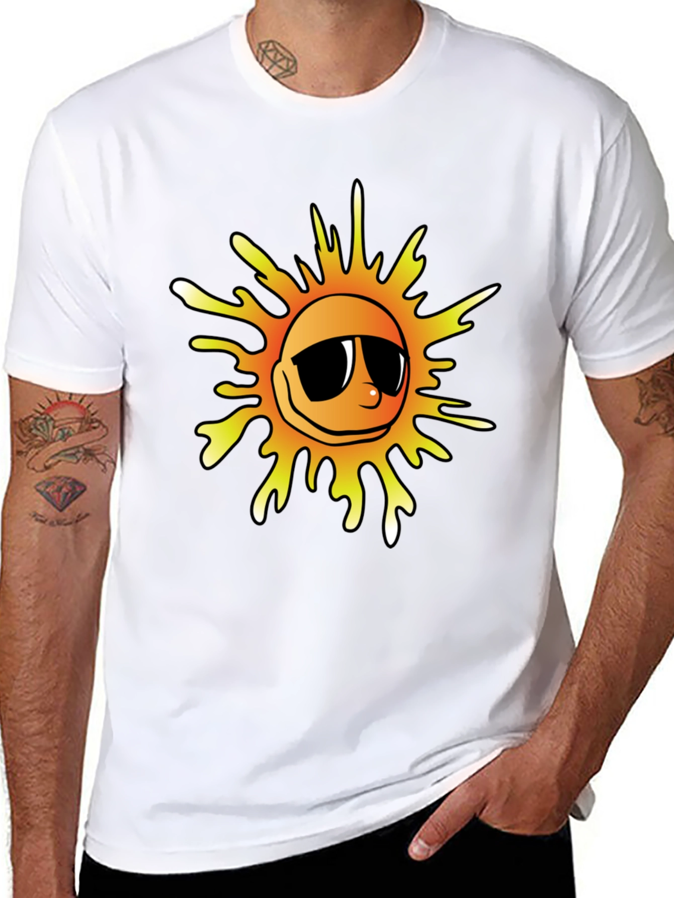 Cool Sun Graphic Black T-Shirt