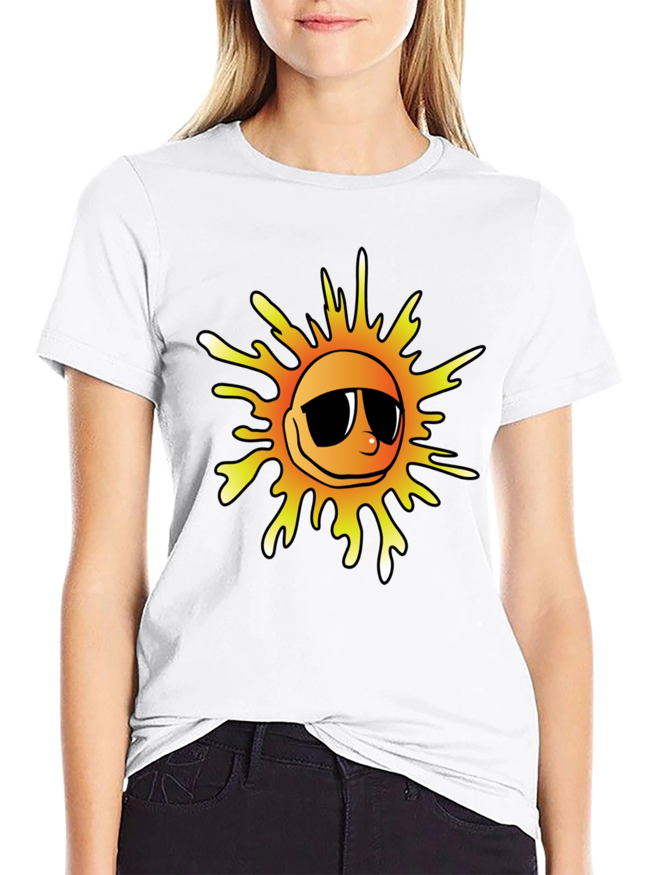 Cool Sun Graphic Black T-Shirt