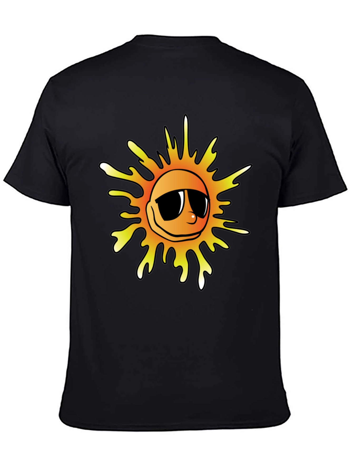 Cool Sun Graphic Black T-Shirt