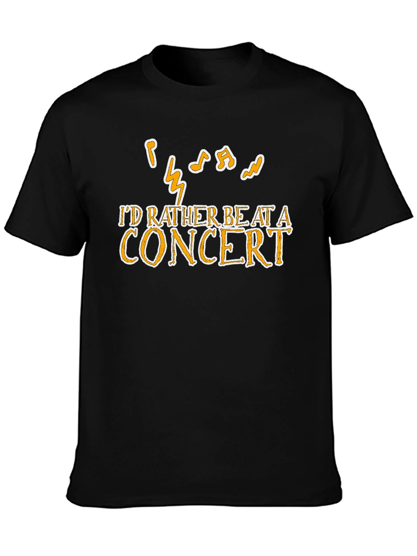 Concert Lover Graphic Tee - Music Notes T-Shirt