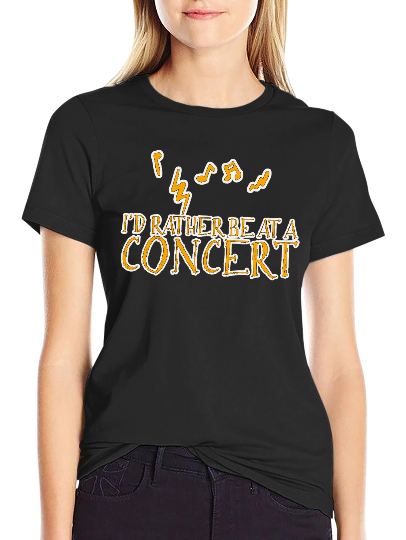 Concert Lover Graphic Tee - Music Notes T-Shirt