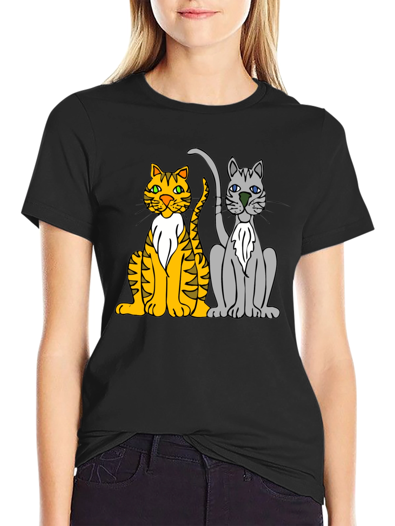 Cats Graphic T-Shirt Casual Wear