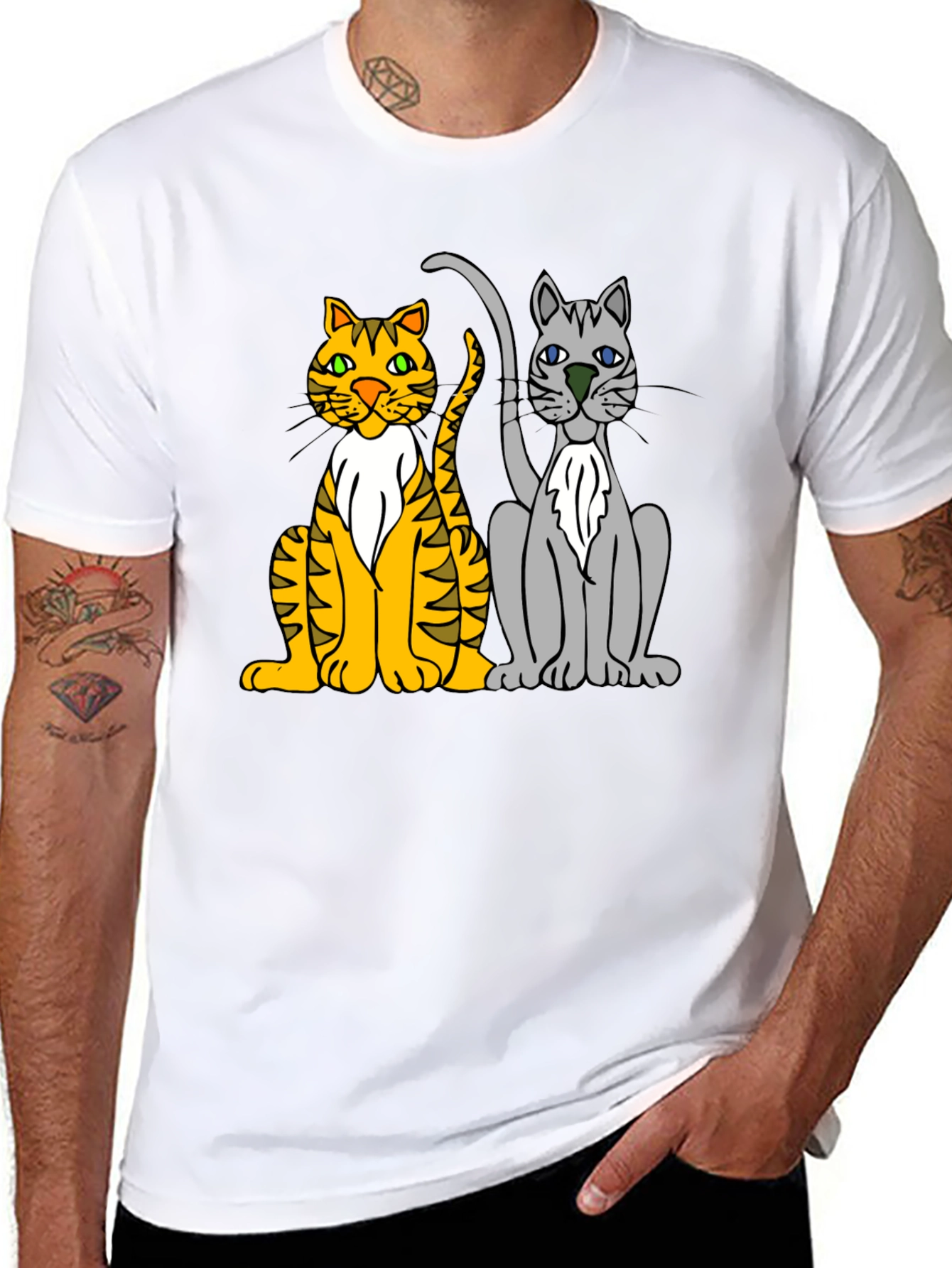 Cats Graphic T-Shirt Casual Wear