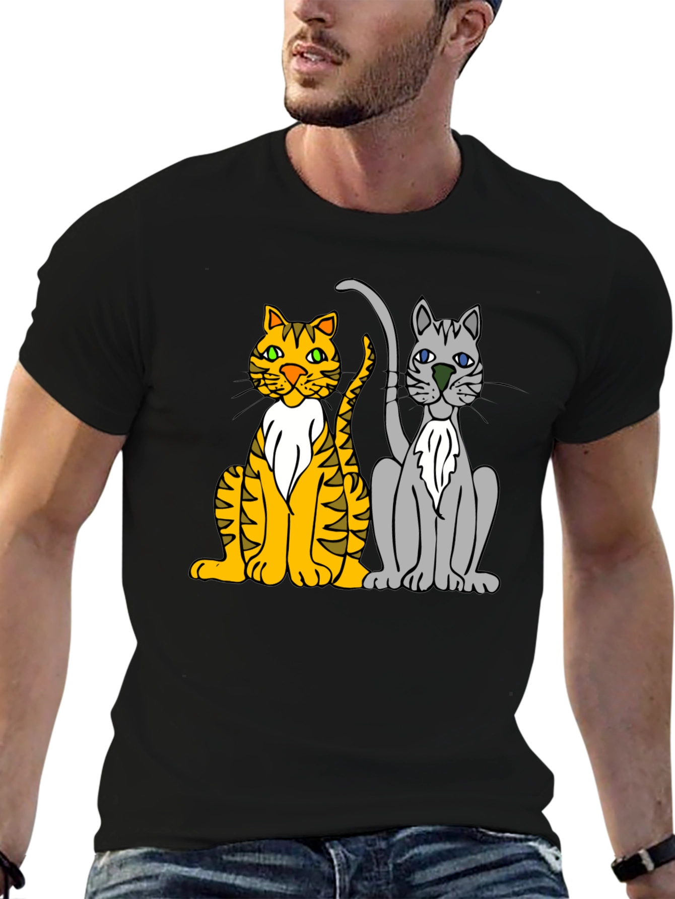 Cats Graphic T-Shirt Casual Wear