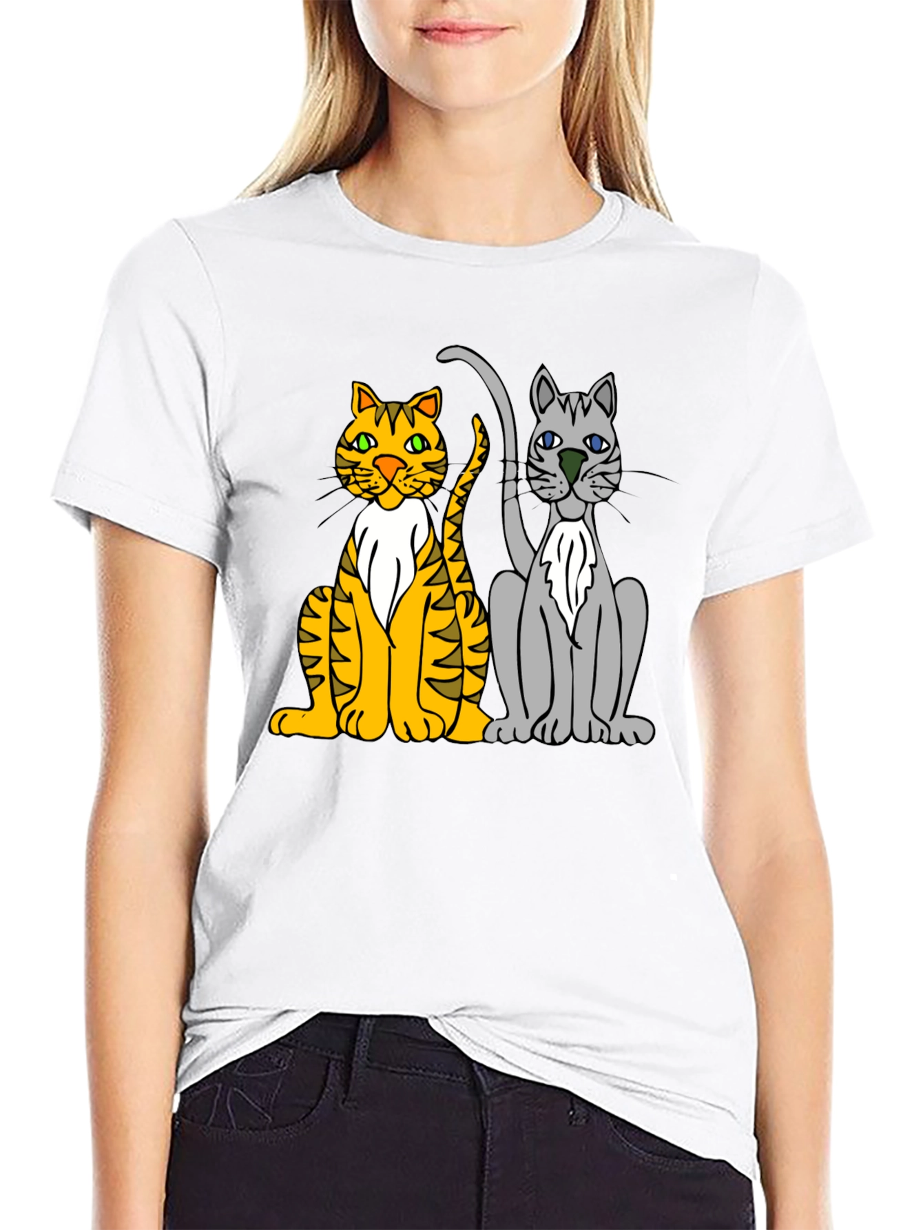 Cats Graphic T-Shirt Casual Wear