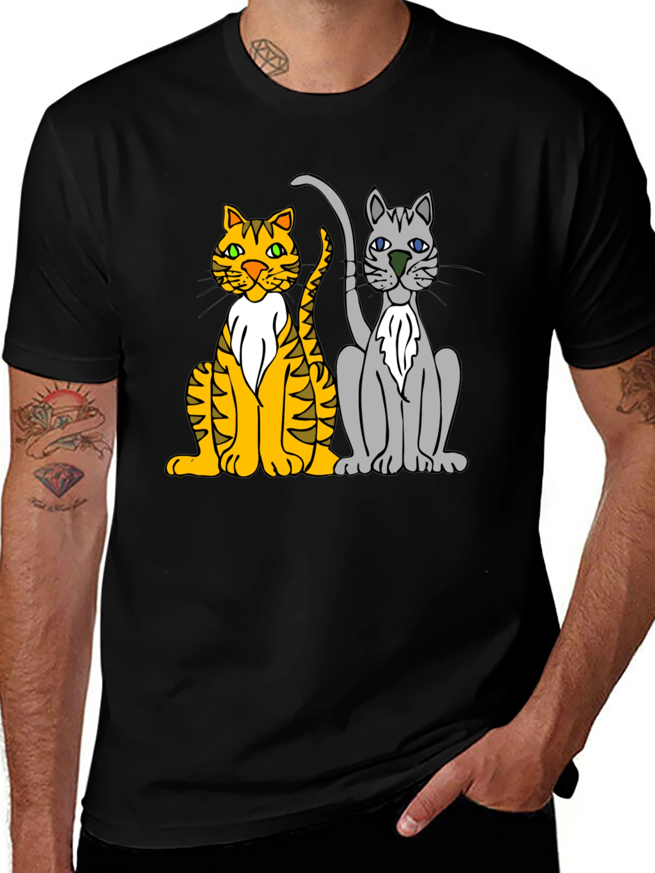 Cats Graphic T-Shirt Casual Wear