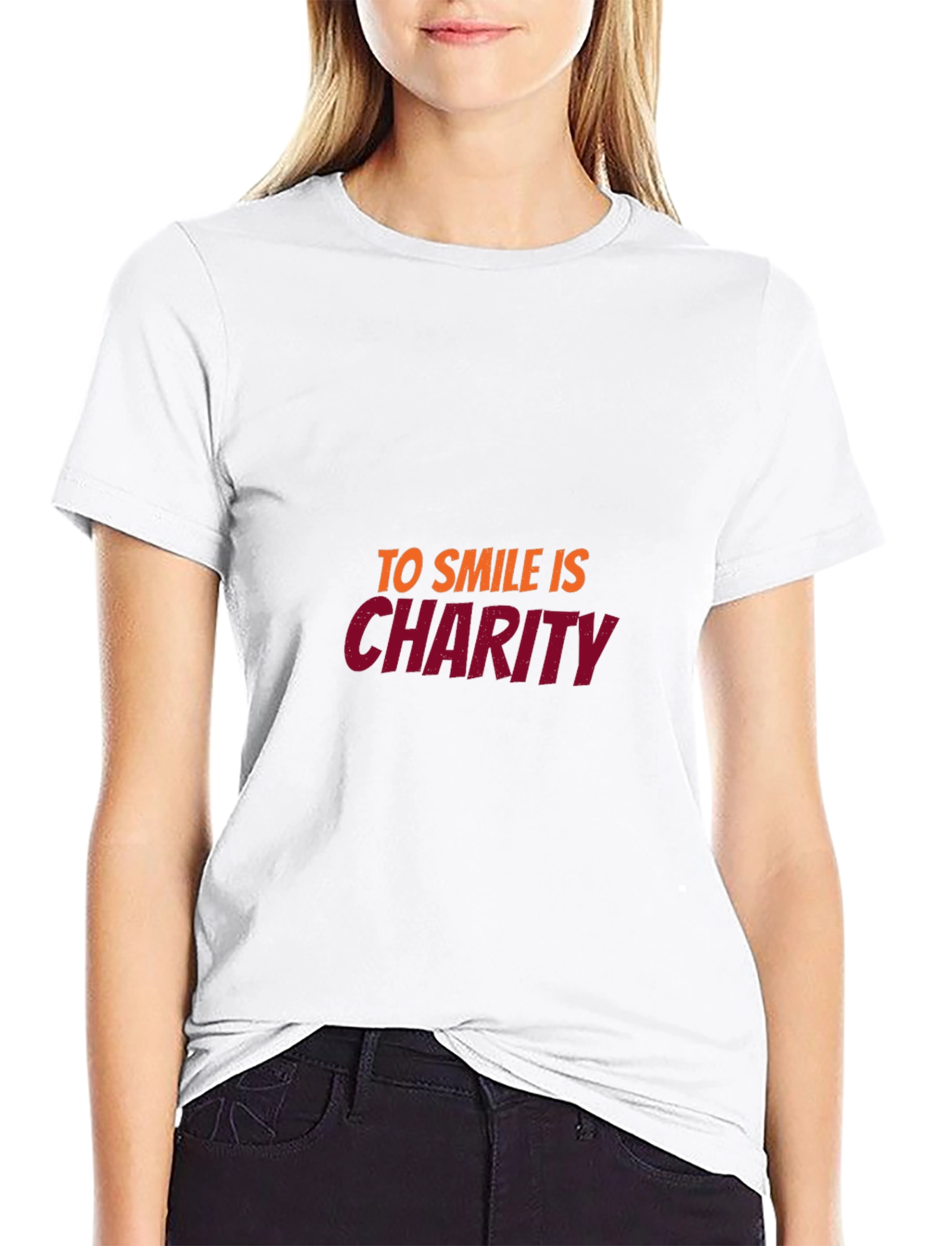 Smile is Charity Black T-Shirt