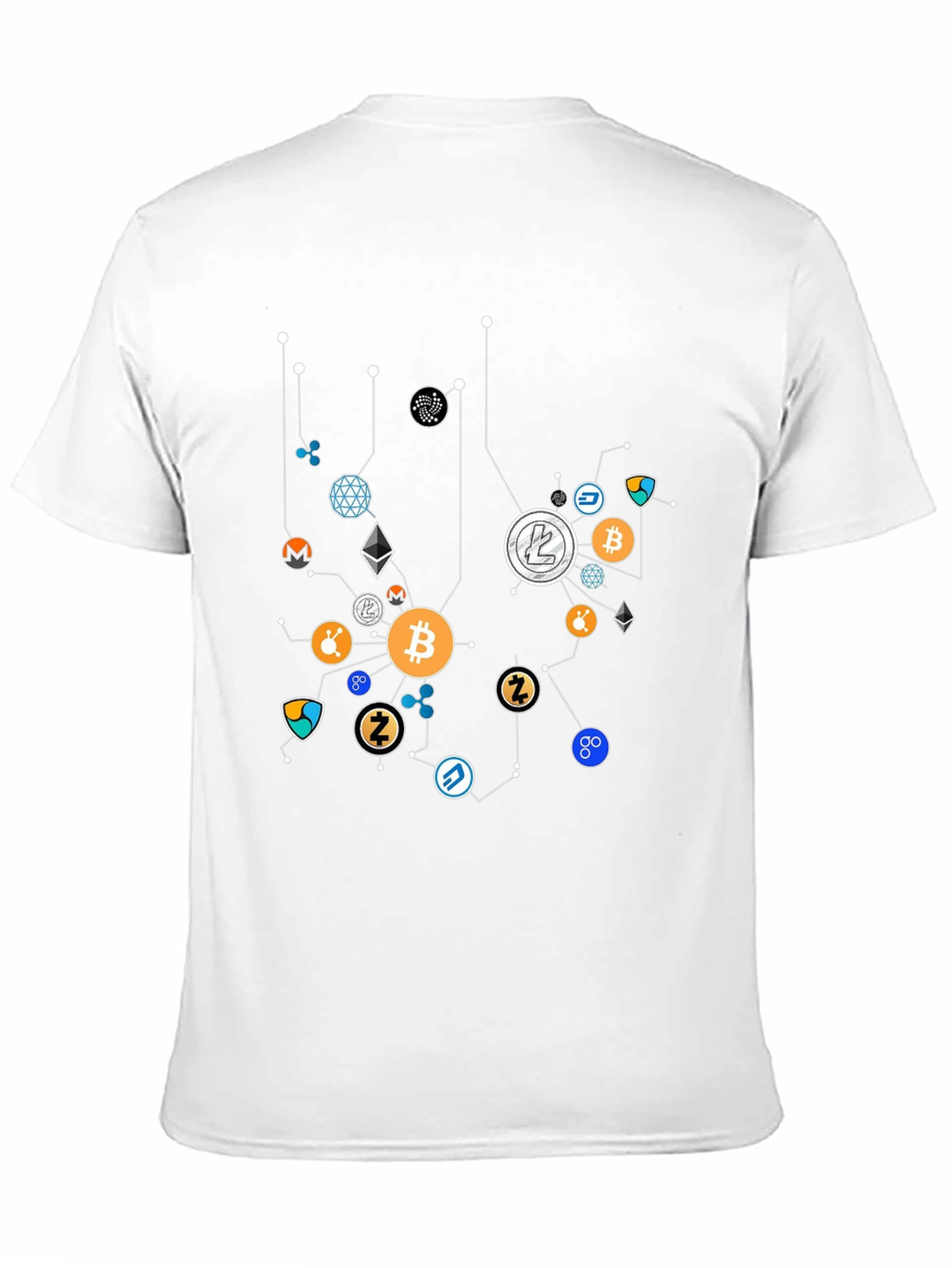 Crypto Coin Network Black Graphic Tee