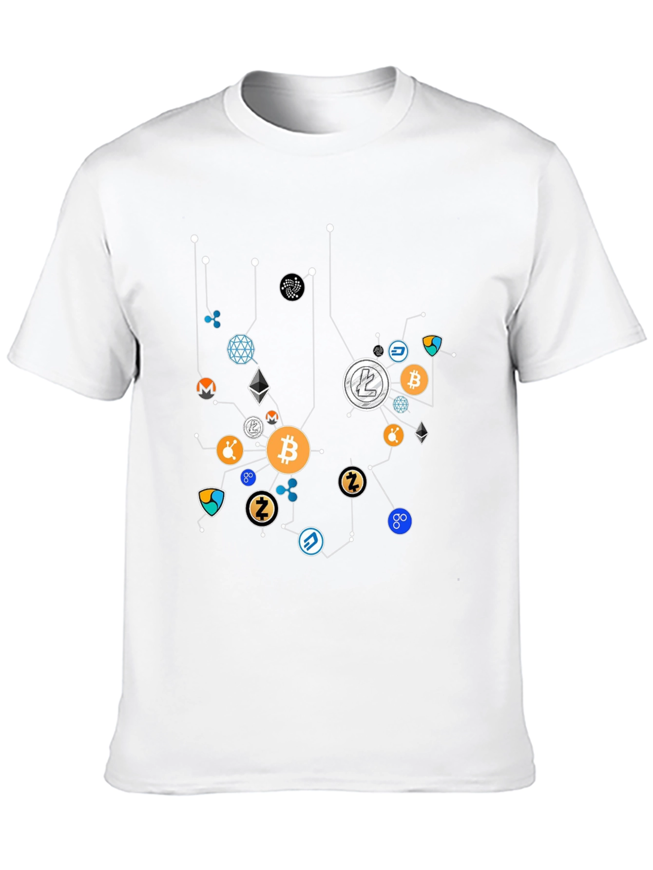 Crypto Coin Network Black Graphic Tee