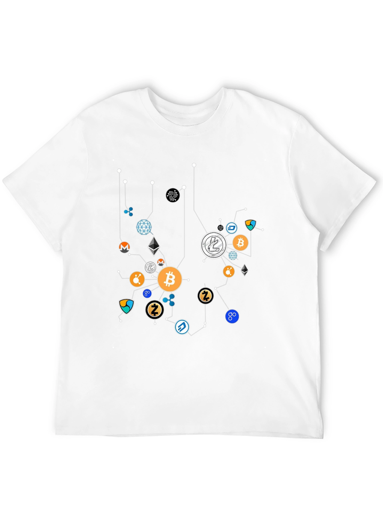 Crypto Coin Network Black Graphic Tee