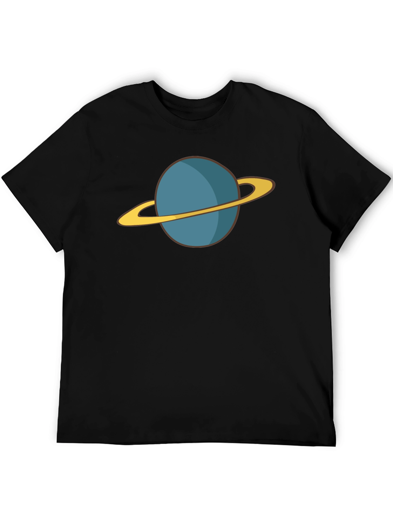 Planet Saturn Graphic Tee - Black