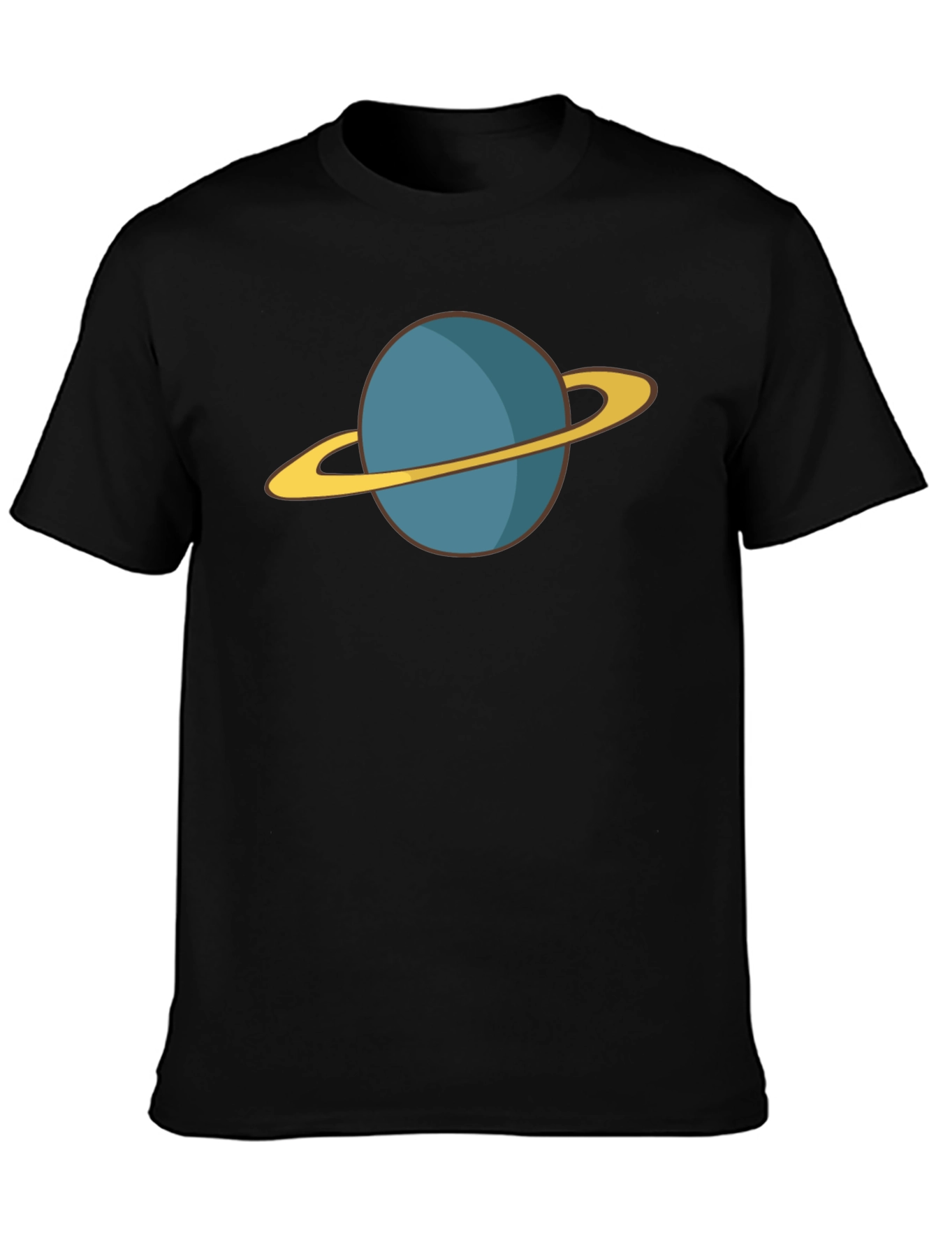 Planet Saturn Graphic Tee - Black
