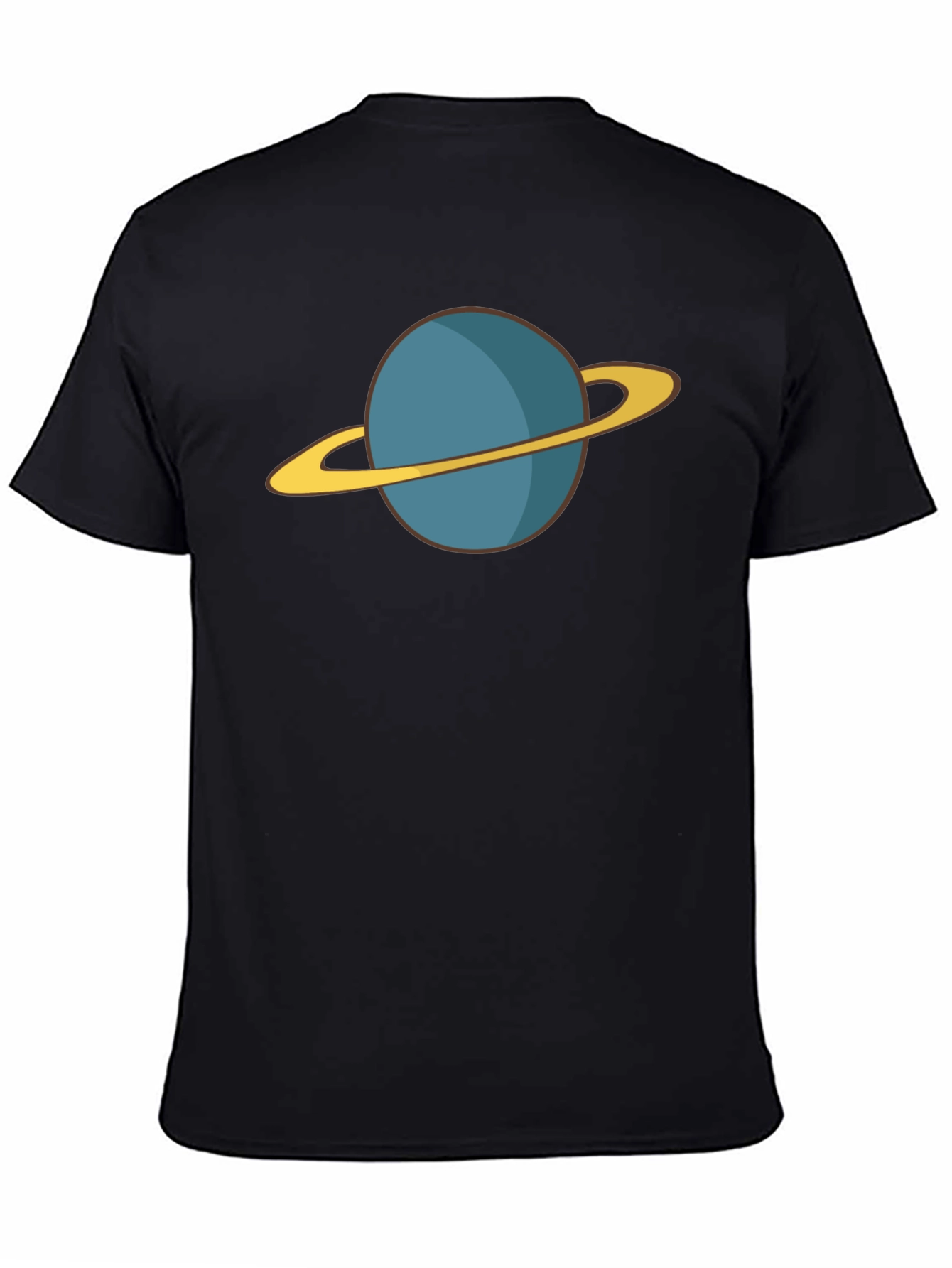 Planet Saturn Graphic Tee - Black