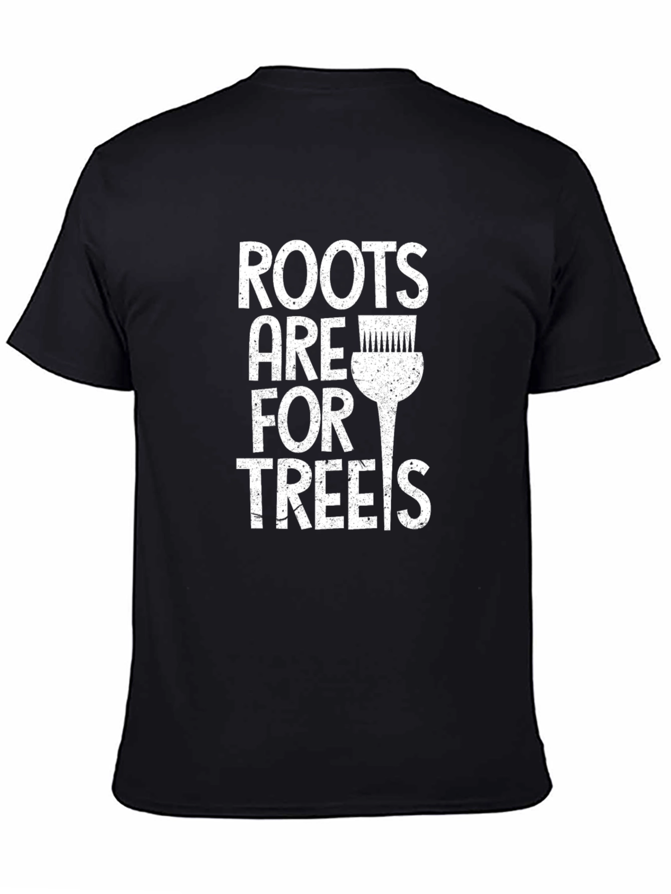 Roots Are For Trees Black Cotton T-Shirt
