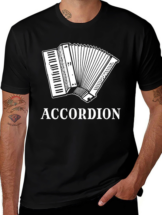Accordion Graphic Tee - Musical Instrument T-Shirt