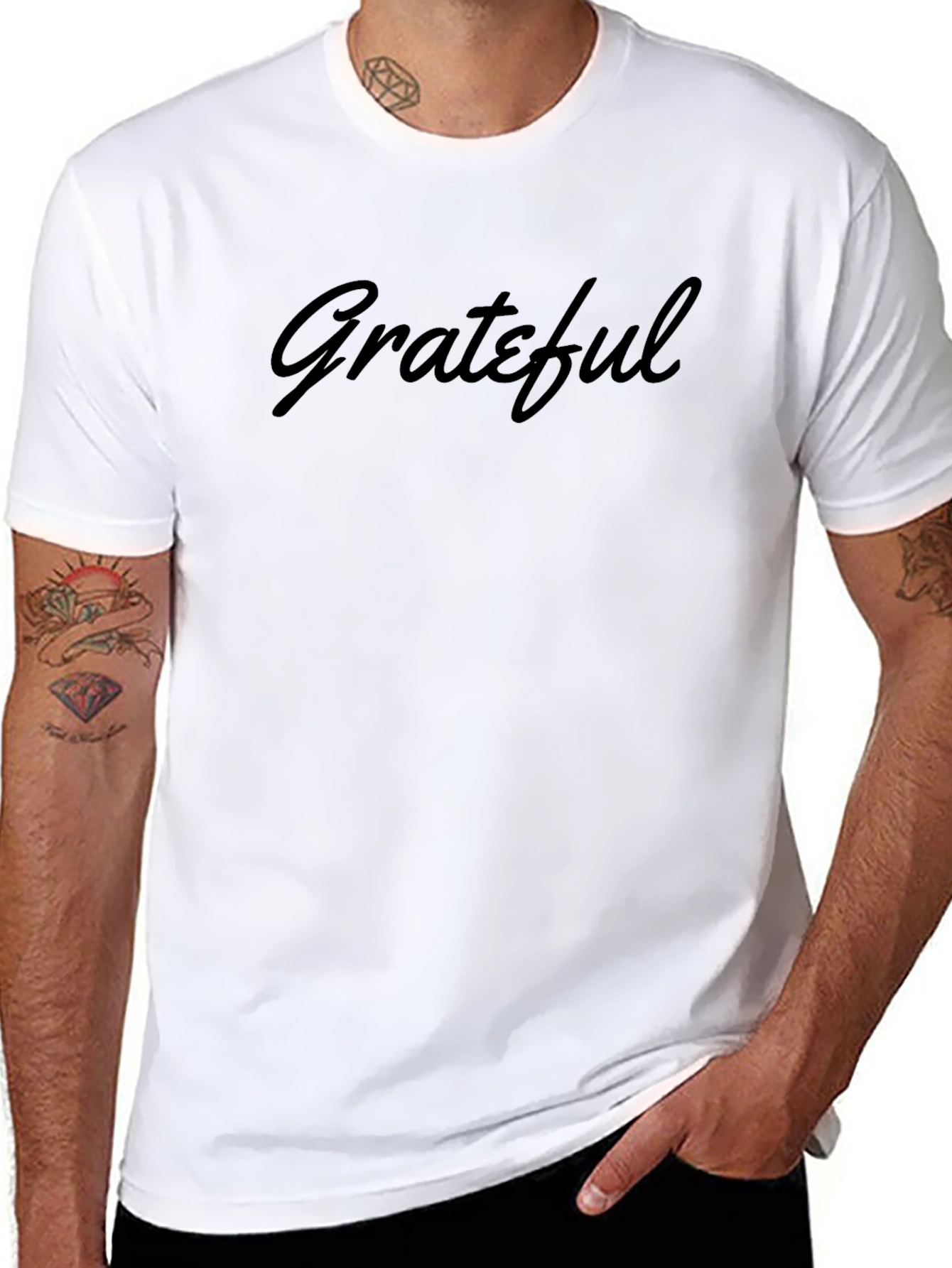 Grateful Black Crew Neck T-Shirt