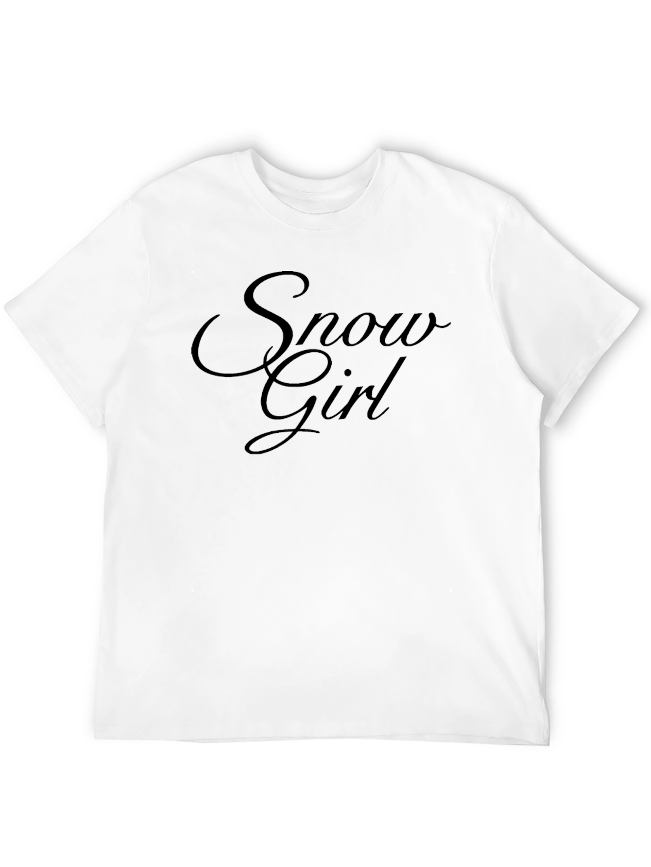 Snow Girl Black T-Shirt Stylish Tee