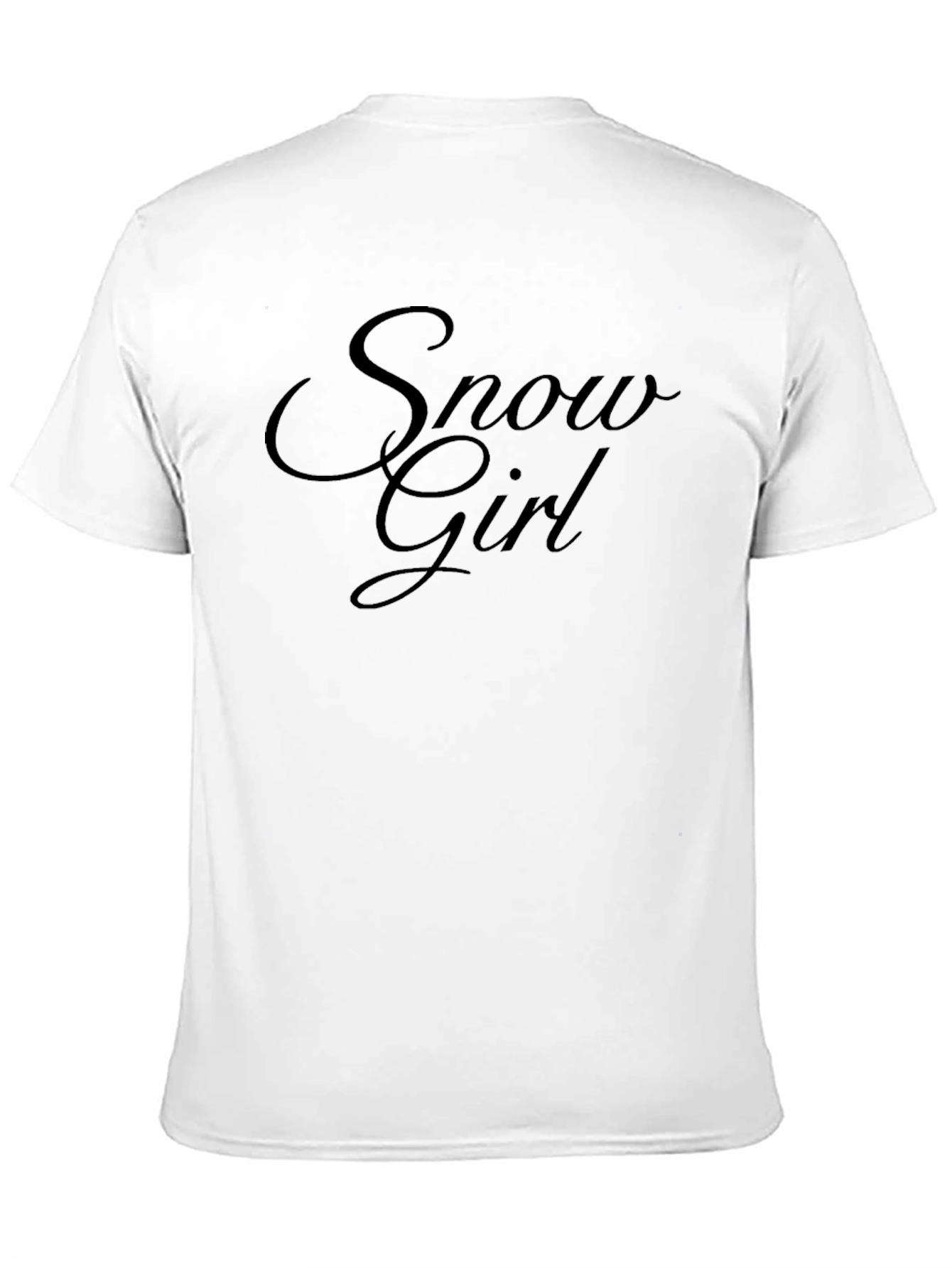 Snow Girl Black T-Shirt Stylish Tee