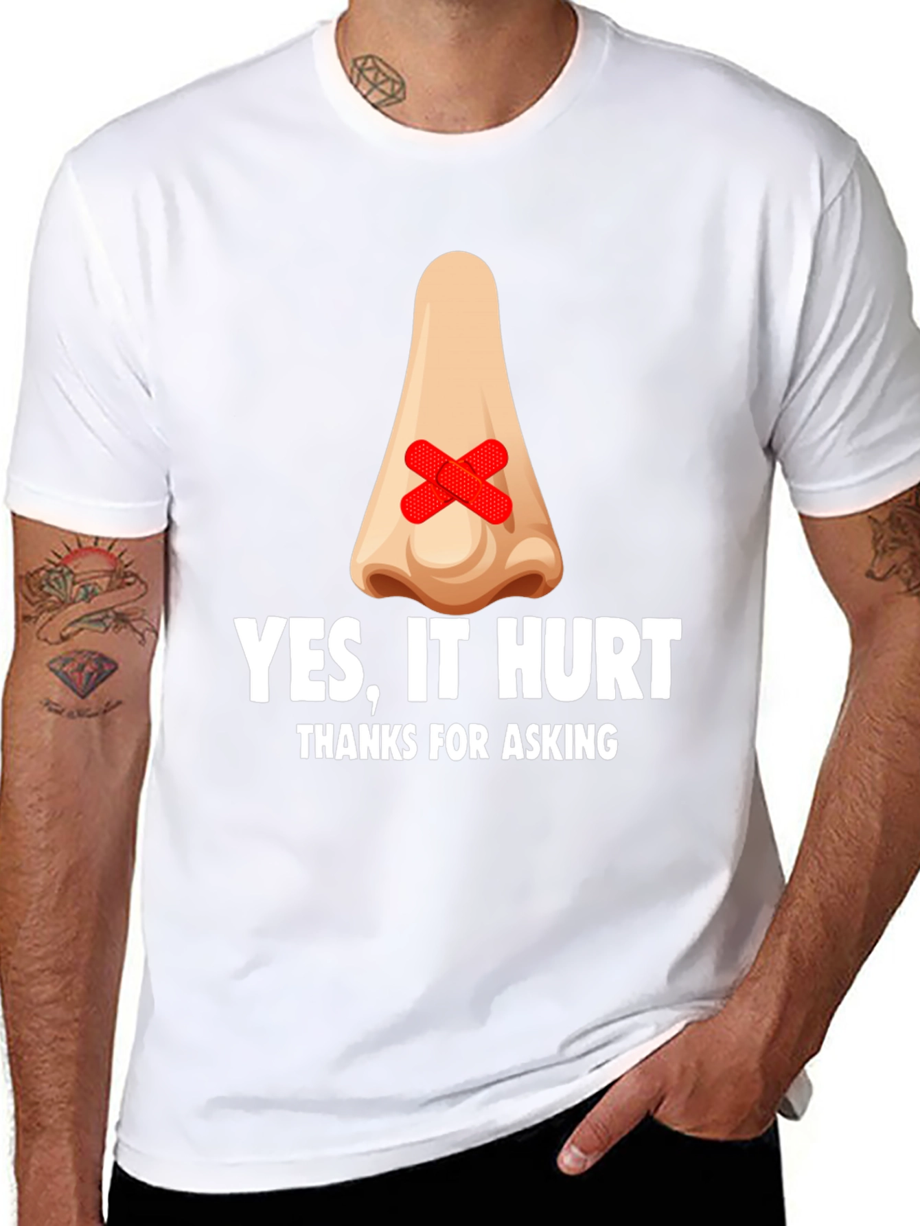 Humorous Yes It Hurt Graphic T-Shirt