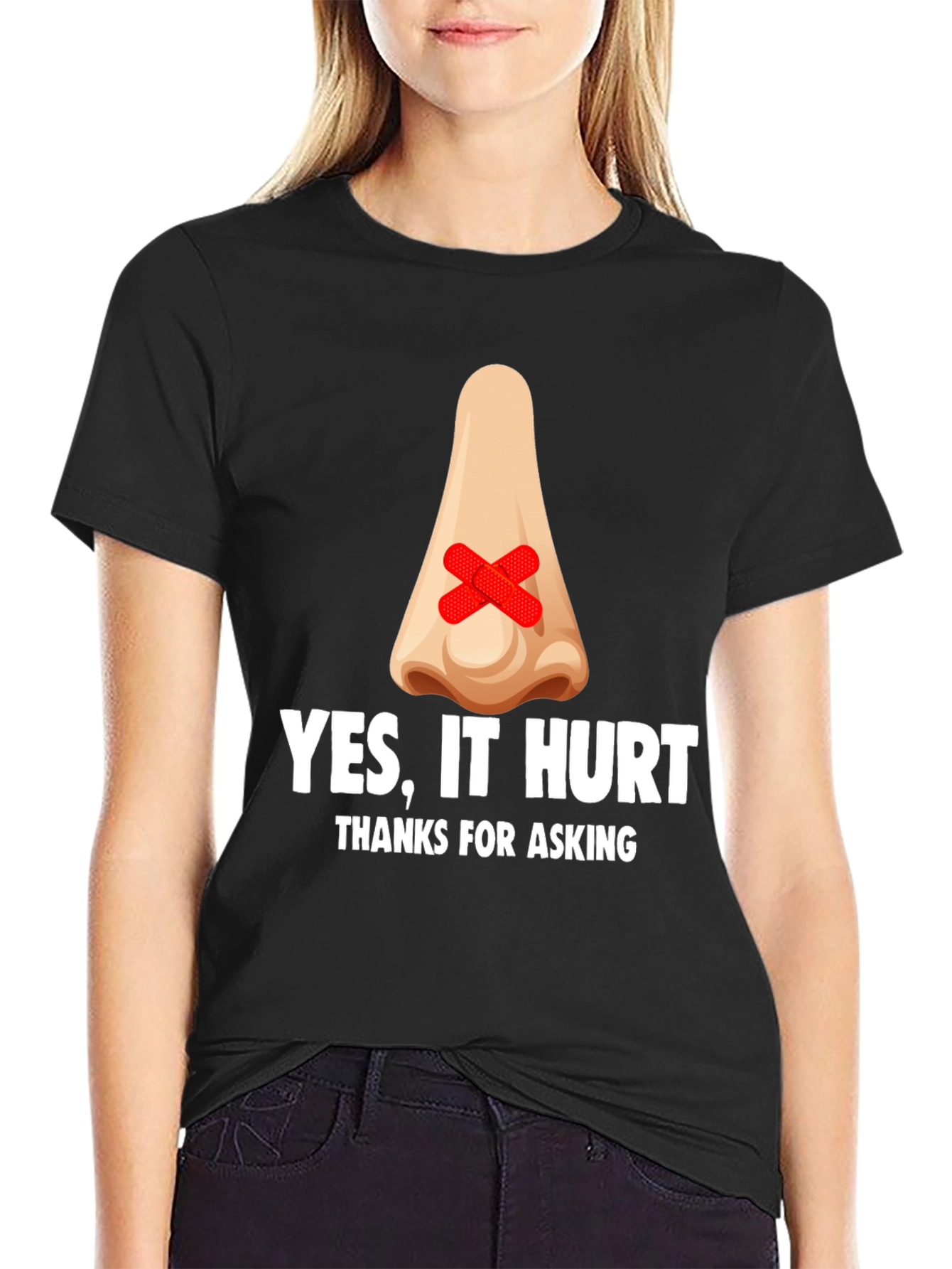 Humorous Yes It Hurt Graphic T-Shirt