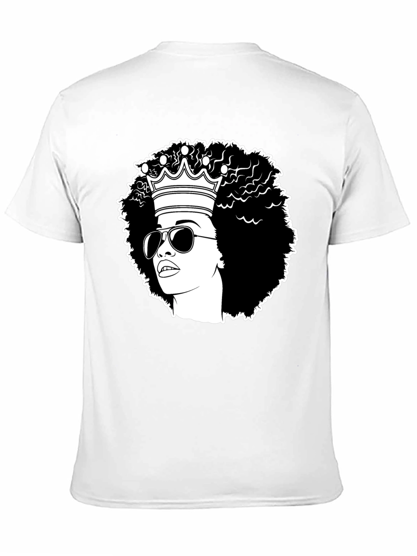 Afro Queen Graphic Tee - Black