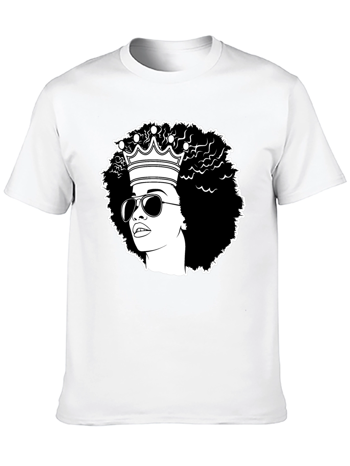 Afro Queen Graphic Tee - Black
