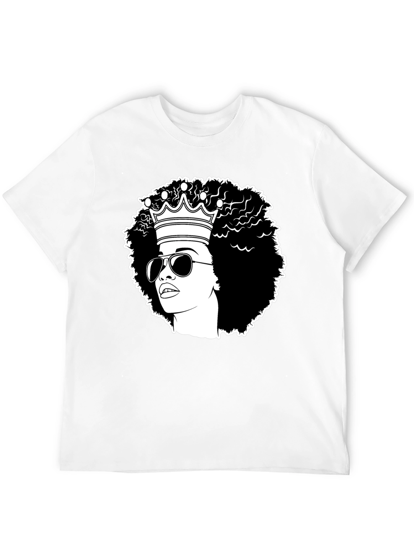Afro Queen Graphic Tee - Black