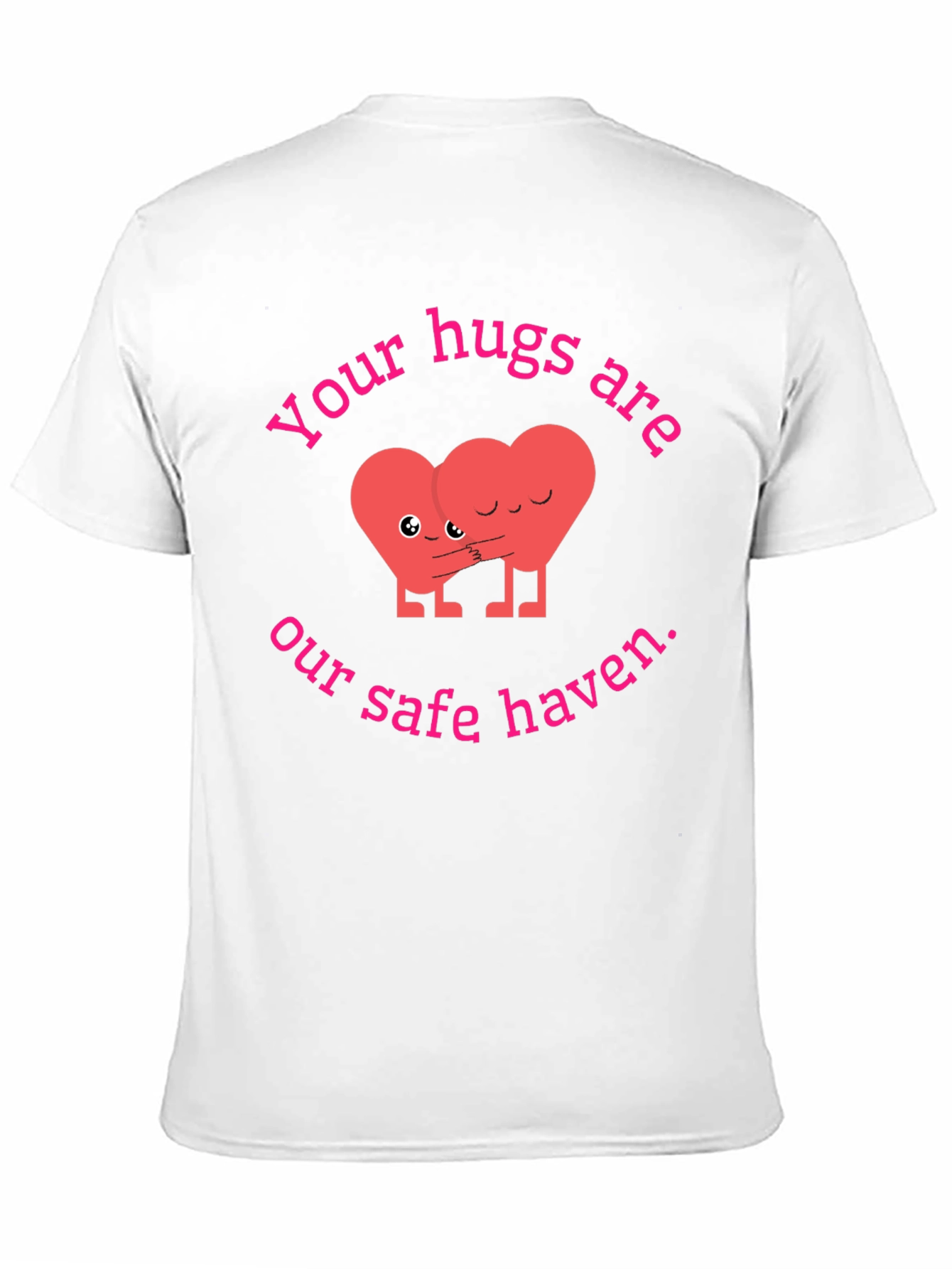 Cute Hugging Hearts Graphic Tee