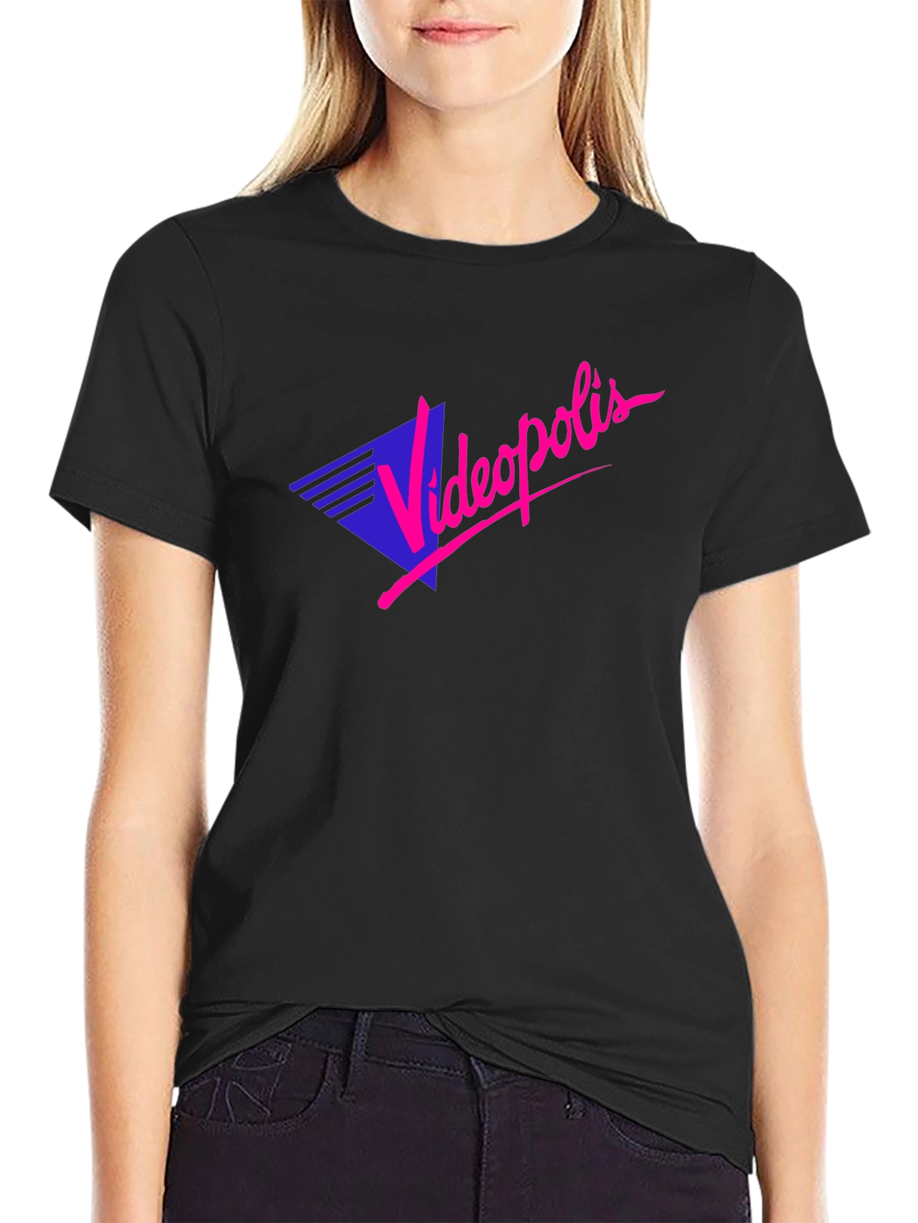 Videopolis Retro Graphic T-Shirt - Black
