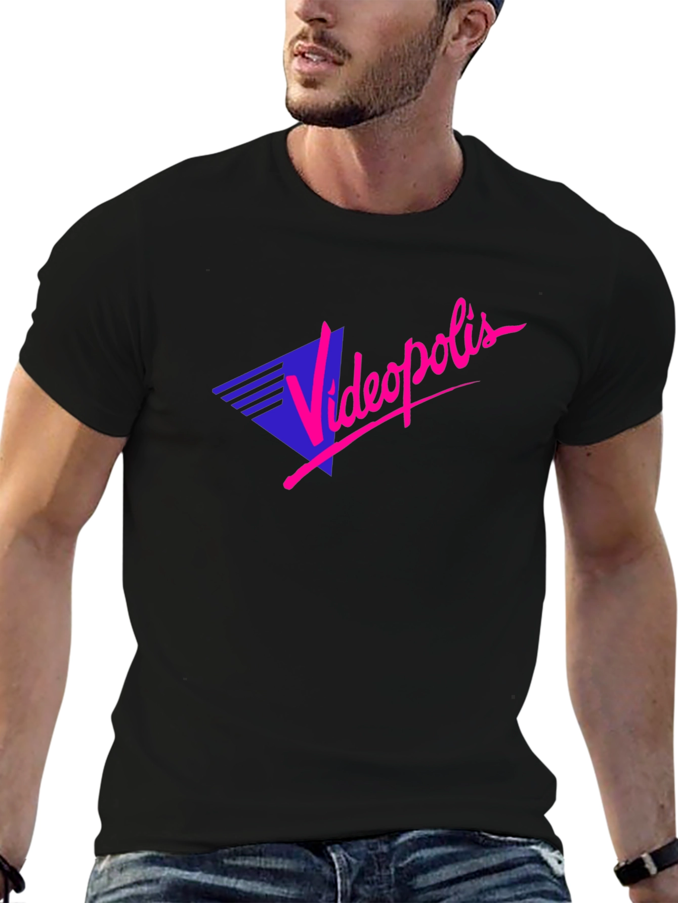 Videopolis Retro Graphic T-Shirt - Black