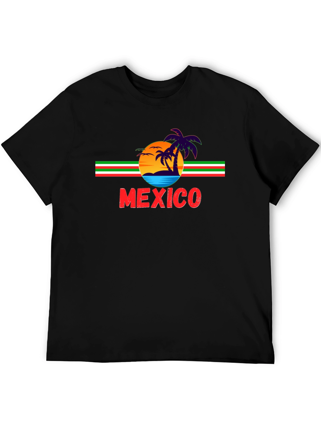 Mexico Sunset T-Shirt: Tropical Palm Tree Vacation Tee