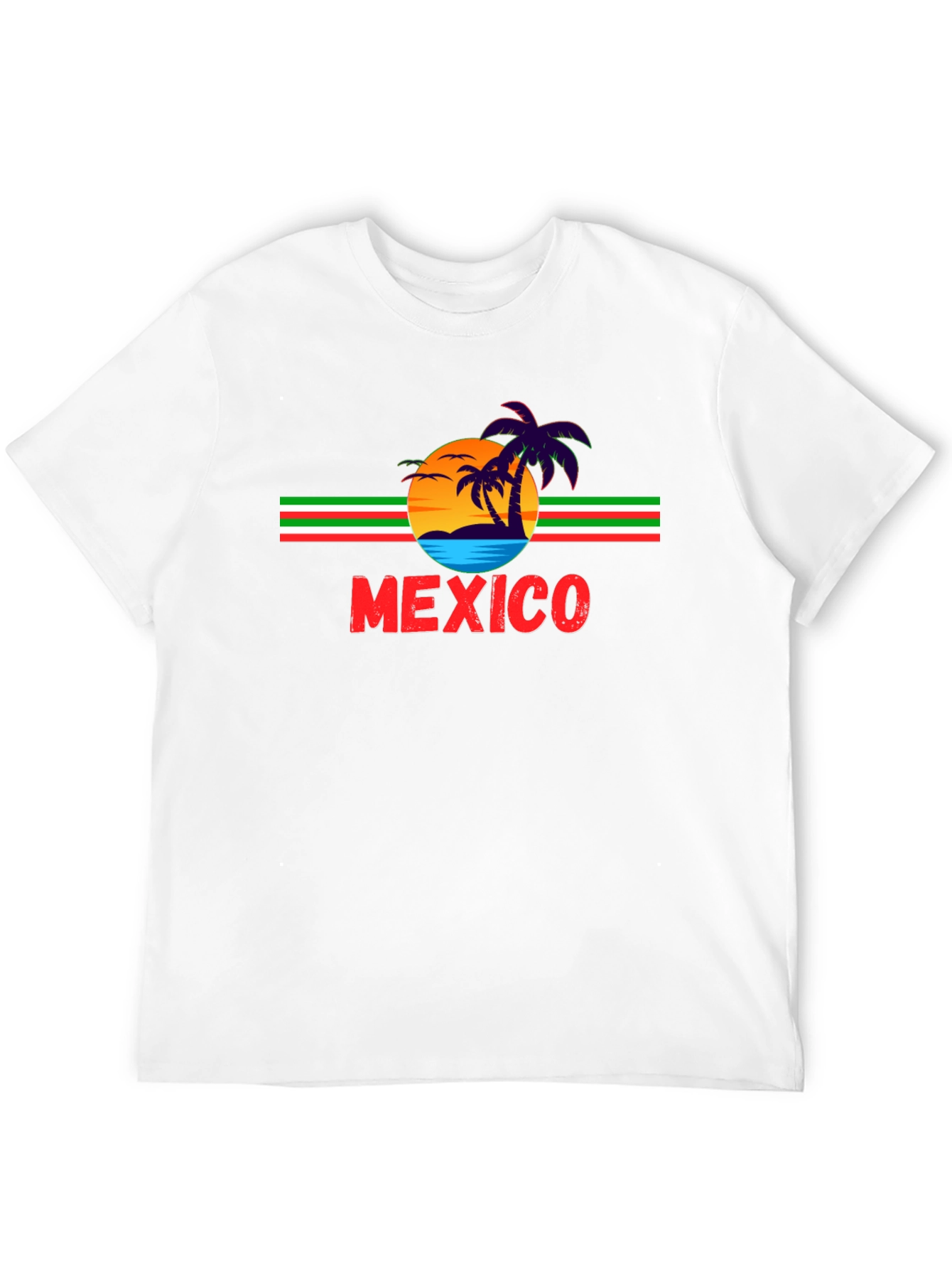 Mexico Sunset T-Shirt: Tropical Palm Tree Vacation Tee