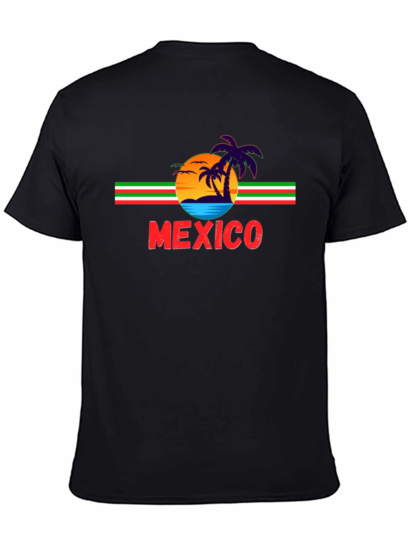 Mexico Sunset T-Shirt: Tropical Palm Tree Vacation Tee