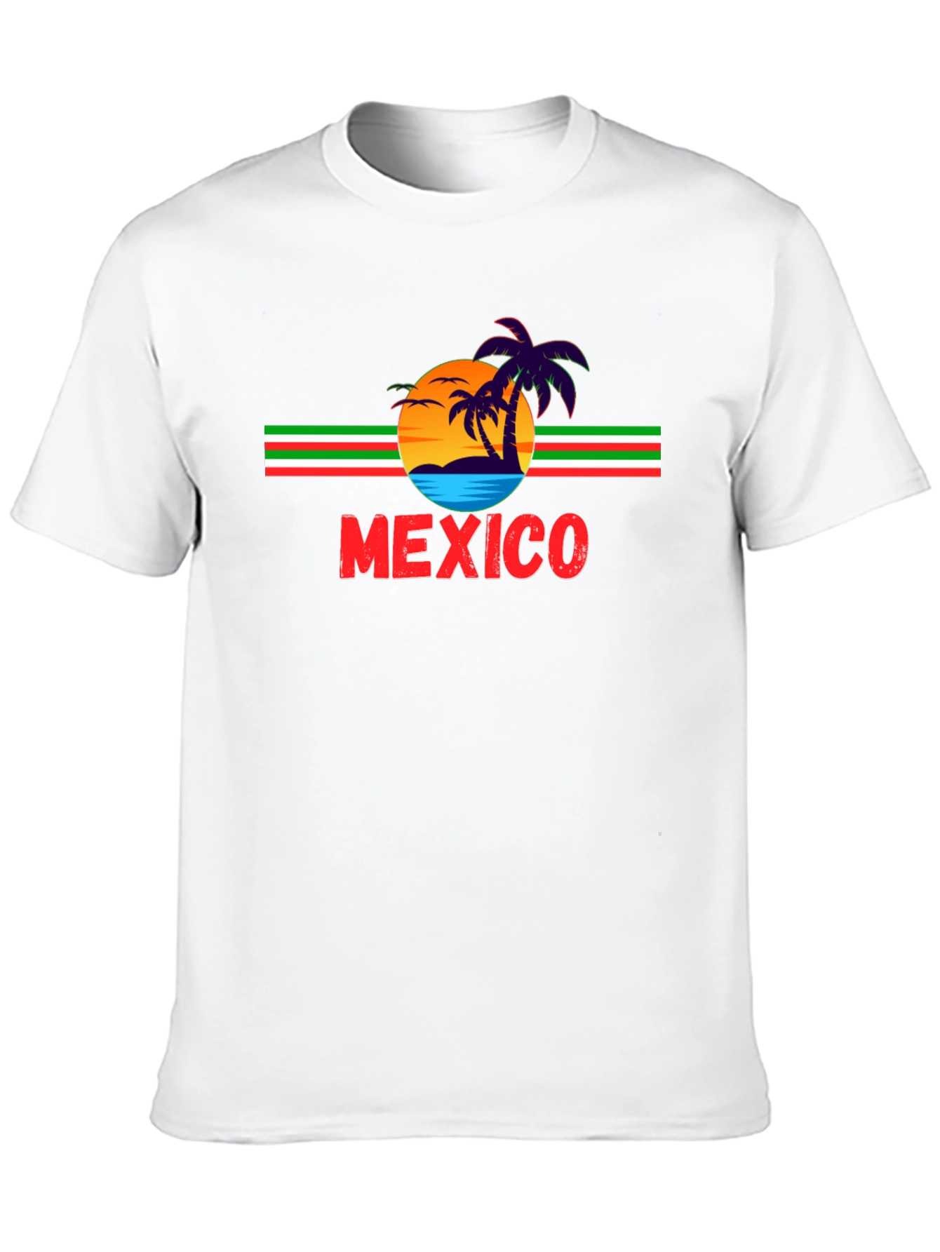 Mexico Sunset T-Shirt: Tropical Palm Tree Vacation Tee
