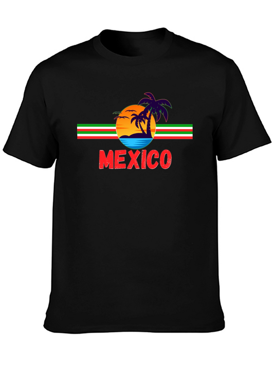 Mexico Sunset T-Shirt: Tropical Palm Tree Vacation Tee