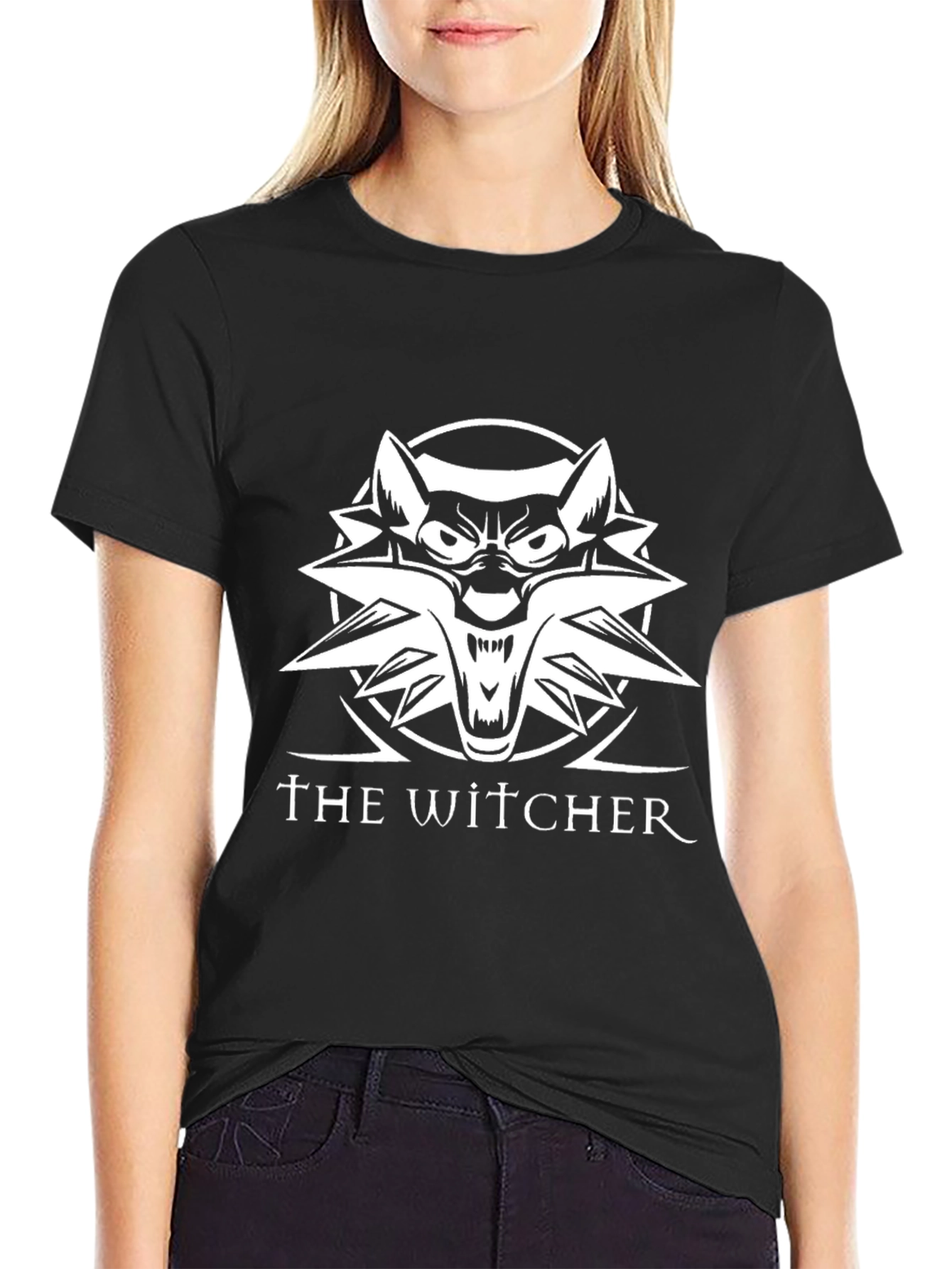 The Witcher Wolf Medallion Black T-Shirt
