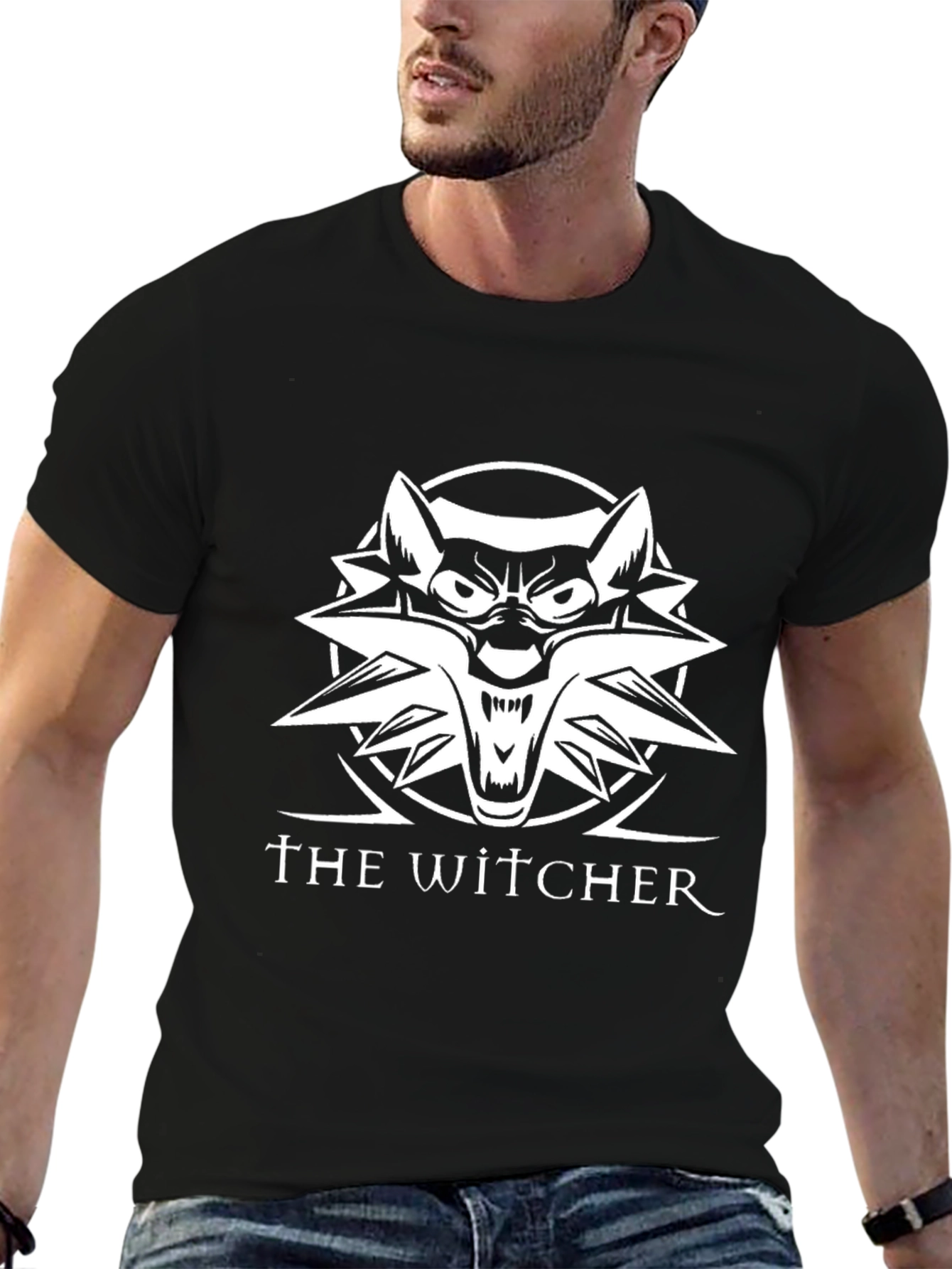 The Witcher Wolf Medallion Black T-Shirt